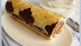 Рецепт Рулет с шоколадным узором