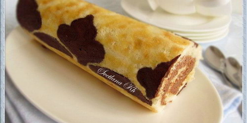 Как приготовить рулет с шоколадным узором