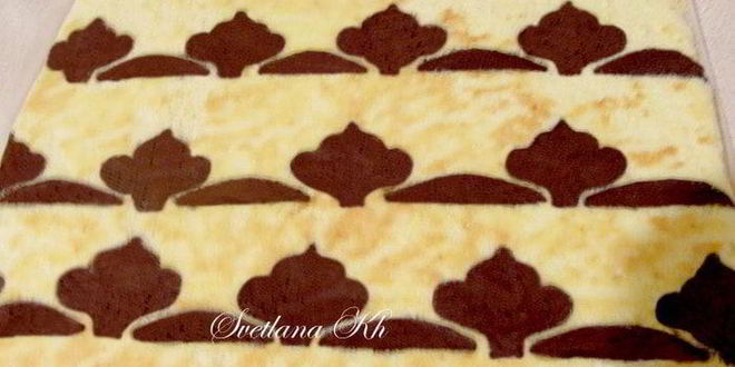 Рецепт рулет с шоколадным узором