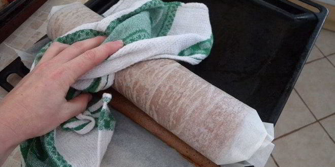 Рецепт рулет с творогом и вишней