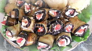 Рецепт Рулетики баклажанные