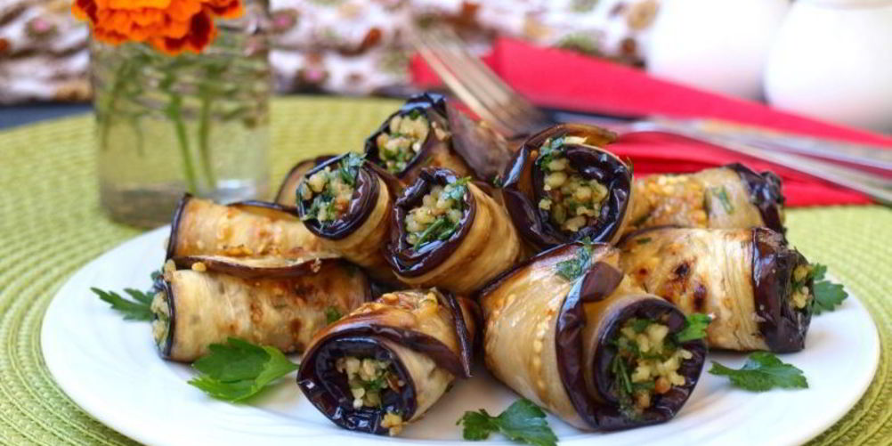 Как приготовить рулетики иза баклажанова с чесноком и грецкими орехами