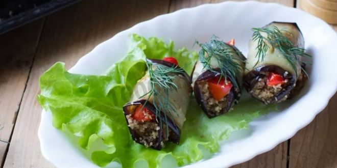 Рецепт рулетики из баклажанов с грецкими орехами