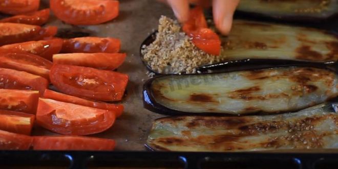 Рецепт рулетики из баклажанов с грецкими орехами