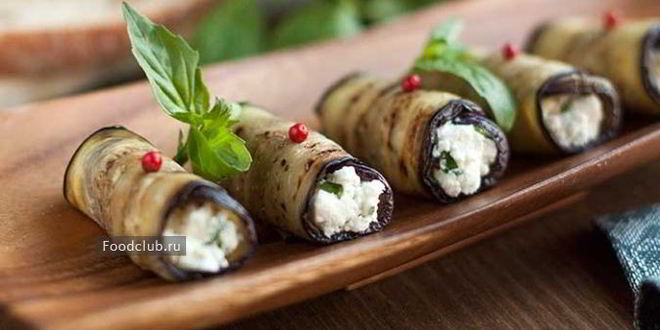 Рецепт рулетики из баклажанов с сыром