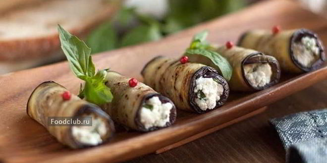 Рецепт рулетики из баклажанов с сыром