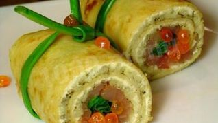 Рецепт Рулетики из блинов с начинкой