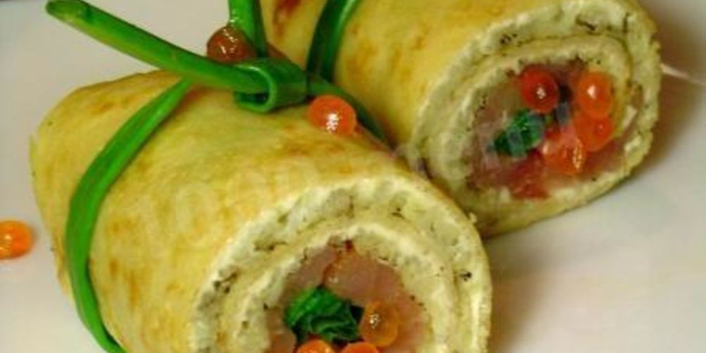 Как приготовить рулетики из блинов с начинкой