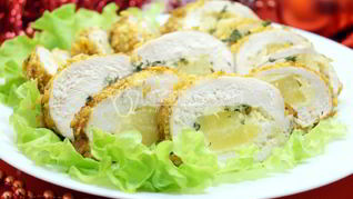 Рецепт Рулетики из куриного филе с начинкой