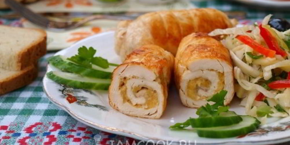 Как приготовить рулетики из куриной грудки