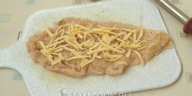 Рецепт рулетики из куриной грудки