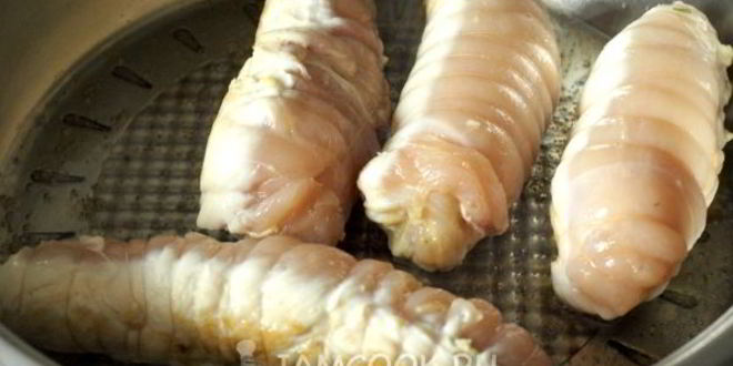 Рецепт рулетики из куриной грудки