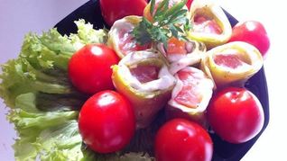 Рецепт Рулетики из цуккини и форели