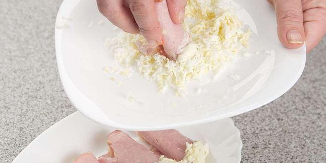 Рецепт рулетики из ветчины