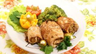 Рецепт Рулетики с грибами