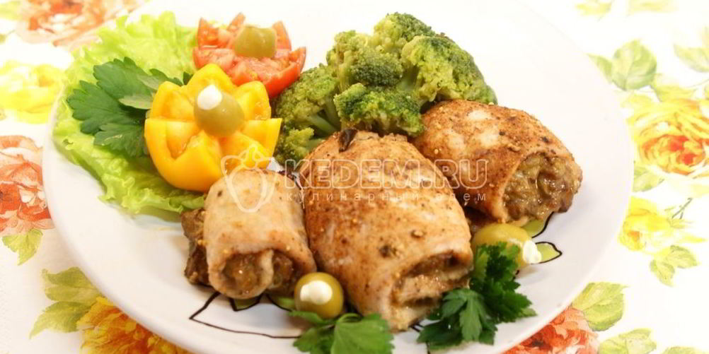 Как приготовить рулетики с грибами