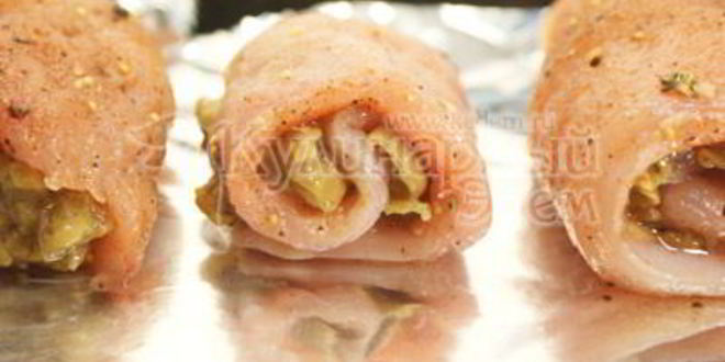 Рецепт рулетики с грибами