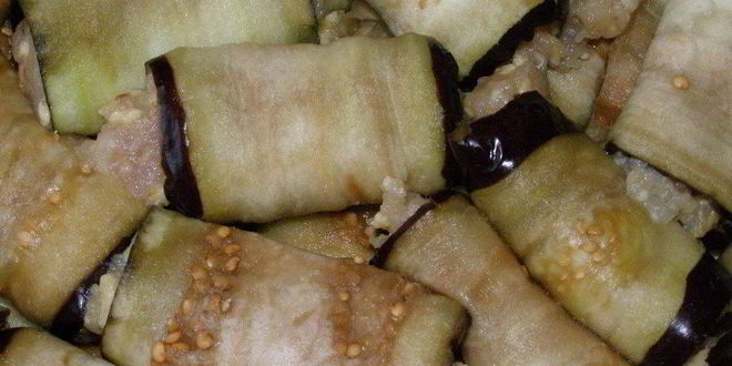 Рецепт рулеты из баклажан и курицы