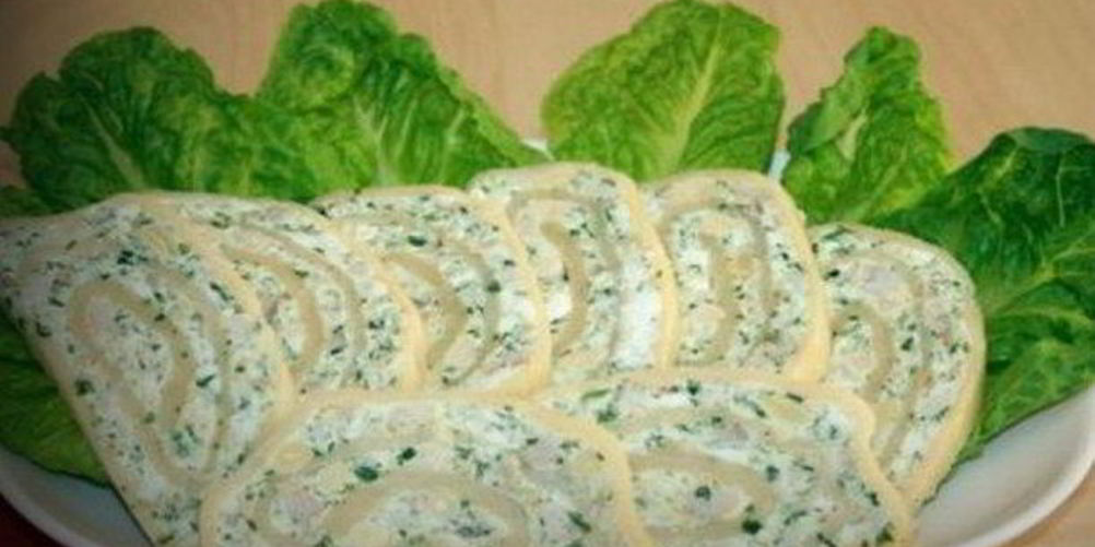 Как приготовить сырный пикантный рулет