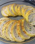 Сырный рулет с куриным фаршем