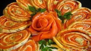 Рецепт Сырный рулет с семгой