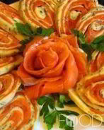 Сырный рулет с семгой