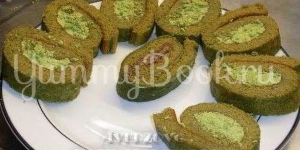 Как приготовить японский рулет с зеленым чаем