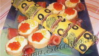 Рецепт Закусочный рулет Фантазия