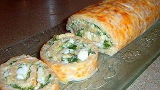 Рецепт Закусочный рулет из кальмаров