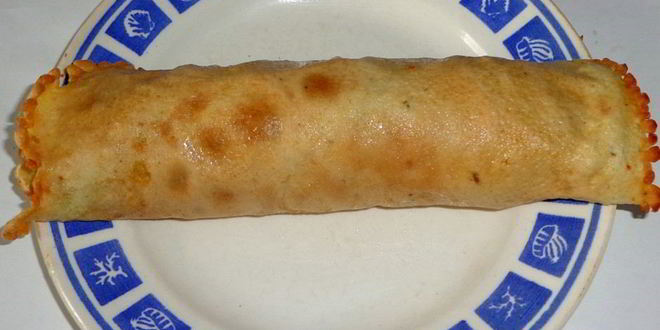 Рецепт закусочный рулет с утиной печенью и сыром