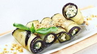 Рецепт Закусочные рулетики из баклажана и феты