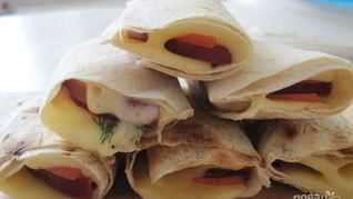 Рецепт Жареные рулеты из лаваша