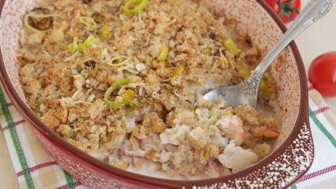 Рецепт Рыбный крамбл