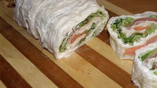 Рецепт Семга в лаваше