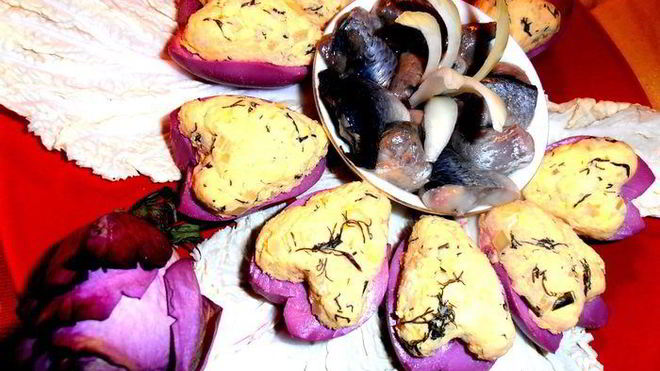 Рецепт Сердечная закуска из сельди