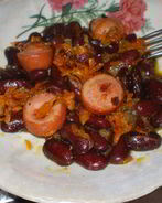 Сосиски с фасолью