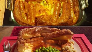 Рецепт Сосиски в тесте по-английски Toad in the hole