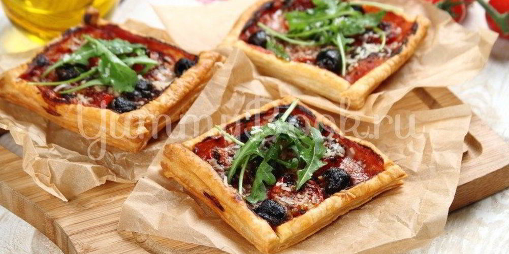 Рецепт выпечка с яблоками из слоеного теста