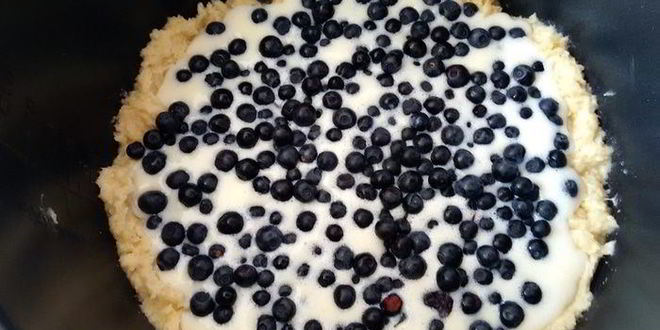 Рецепт тарт с черникой и нежным кремом в мультиварке