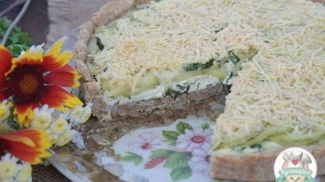 Рецепт Тарт с кабачками и творогом