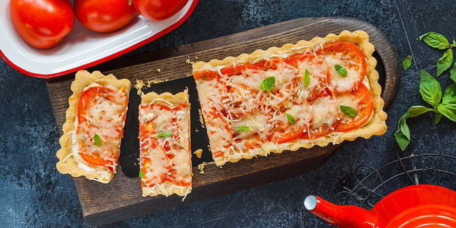 Рецепт тарт с помидорами и сыром
