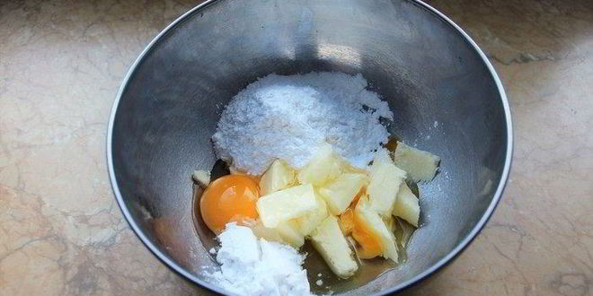 Рецепт тарт с вишней и грецкими орехами