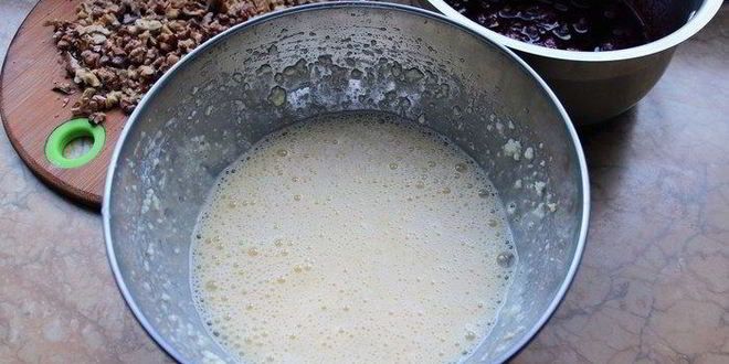 Рецепт тарт с вишней и грецкими орехами