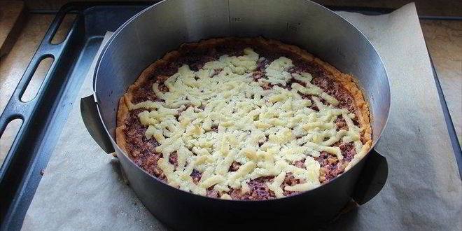 Рецепт тарт с вишней и грецкими орехами