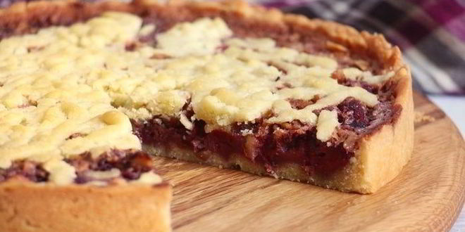 Рецепт тарт с вишней и грецкими орехами