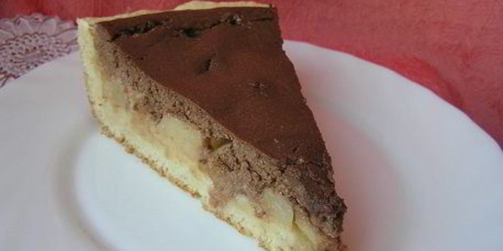 Рецепт шоколадный тарт с грушами и карамелью