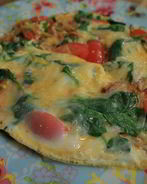 Тортилья с овощами и сыром