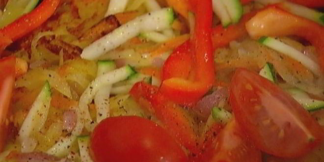 Рецепт тортилья с овощами и сыром