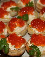 Волованы с икрой