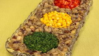 Рецепт Закуска из баклажанов Светофор